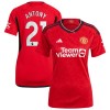 Original Fußballtrikot Manchester United Antony 21 Heimtrikot 2023-24 Für Damen